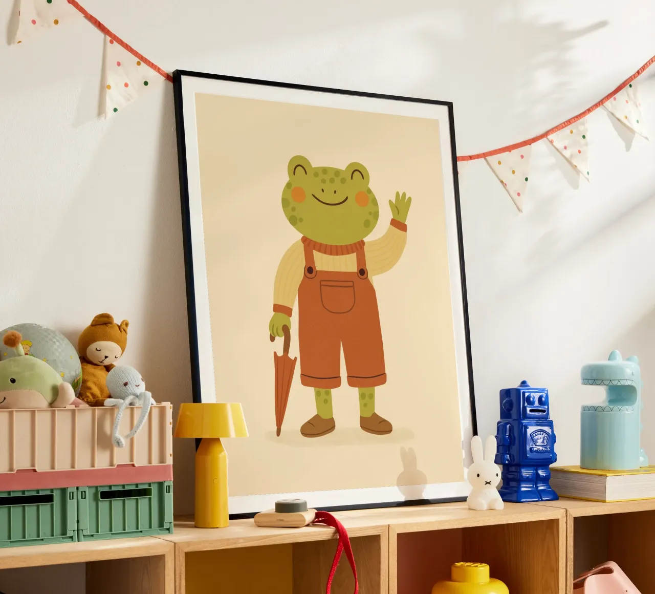 La rana poster con telaio in alluminio da kokoprint