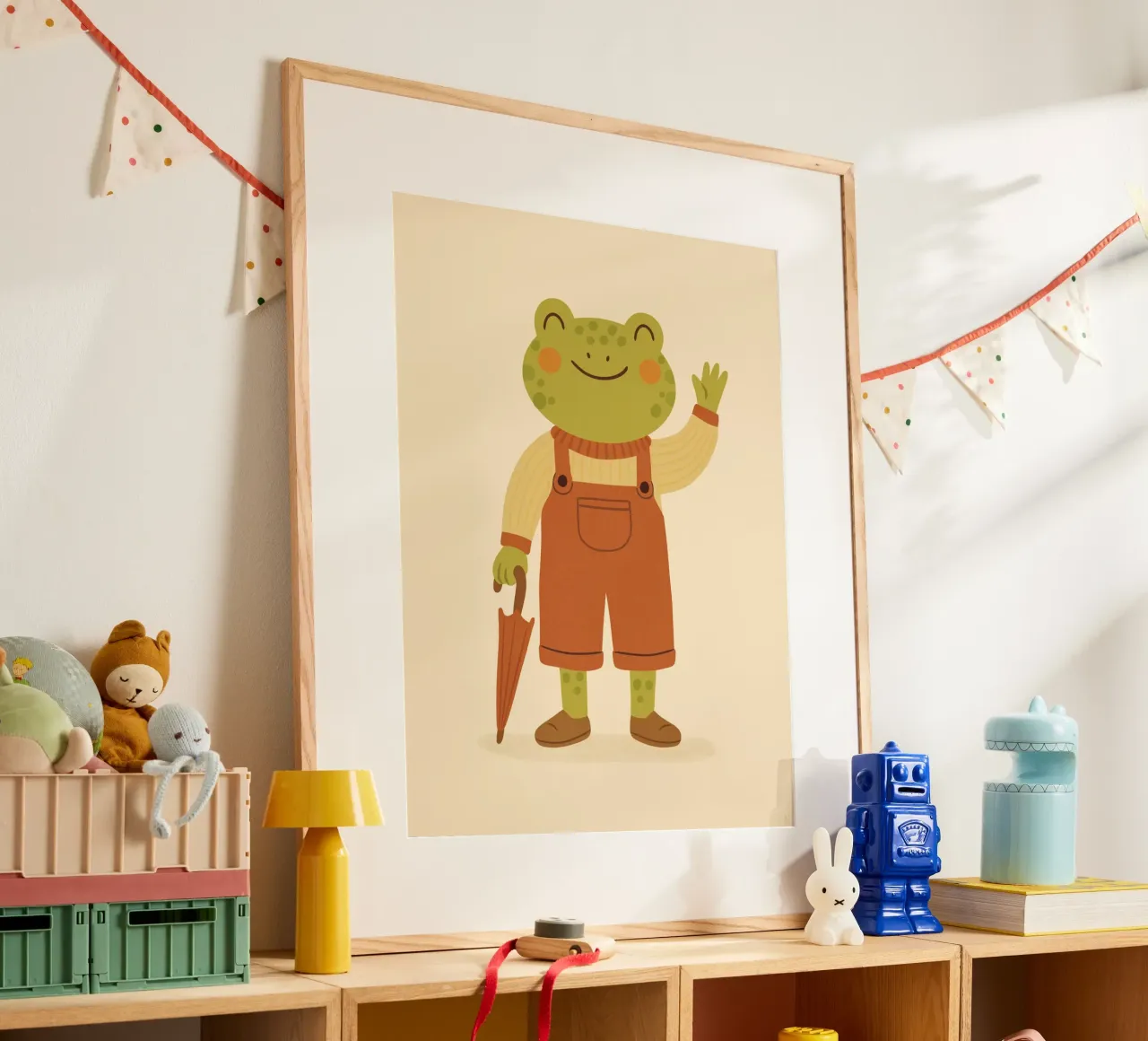 La rana poster con telaio in alluminio da kokoprint