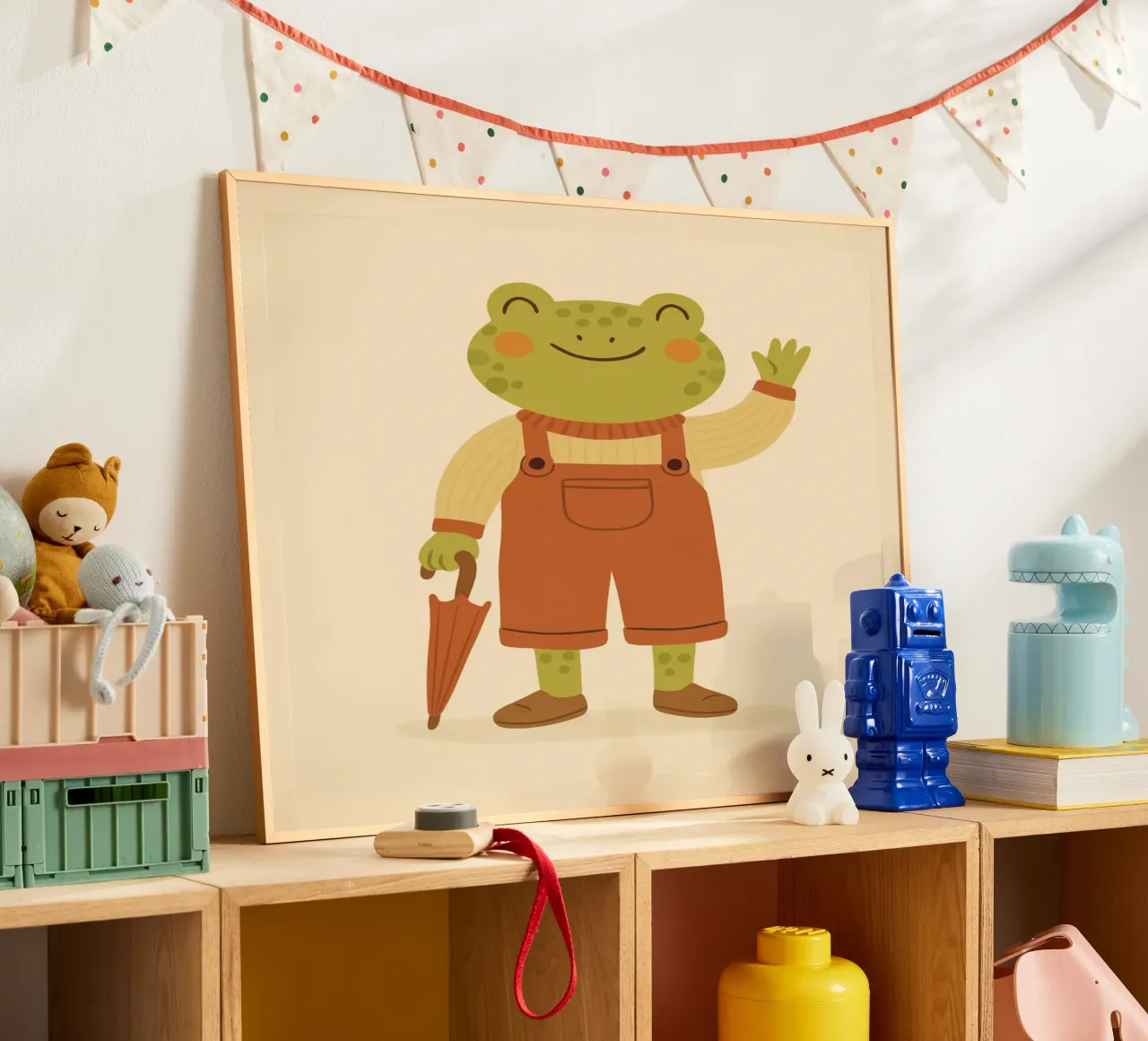 La rana poster con telaio in alluminio da kokoprint
