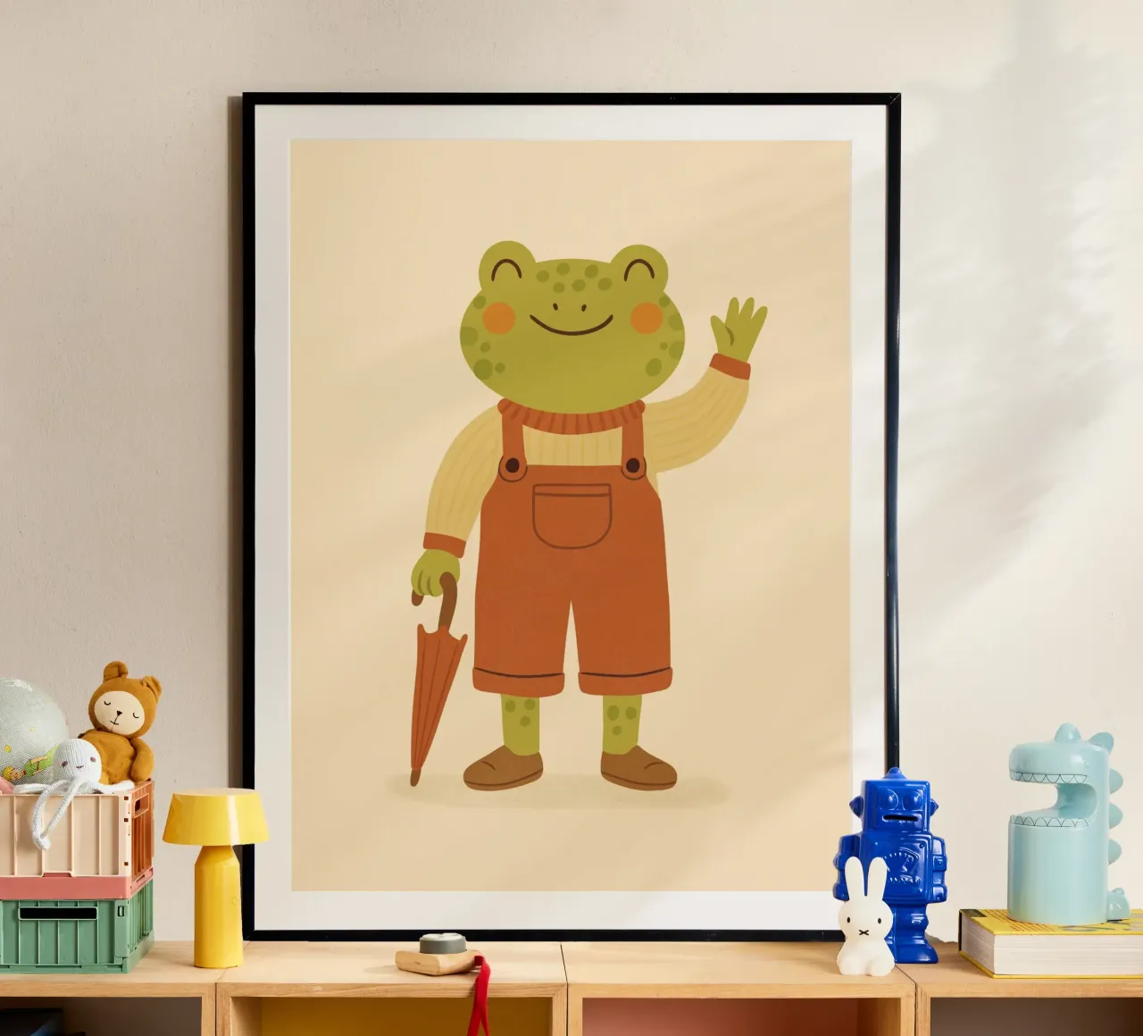 La rana poster con telaio in alluminio da kokoprint