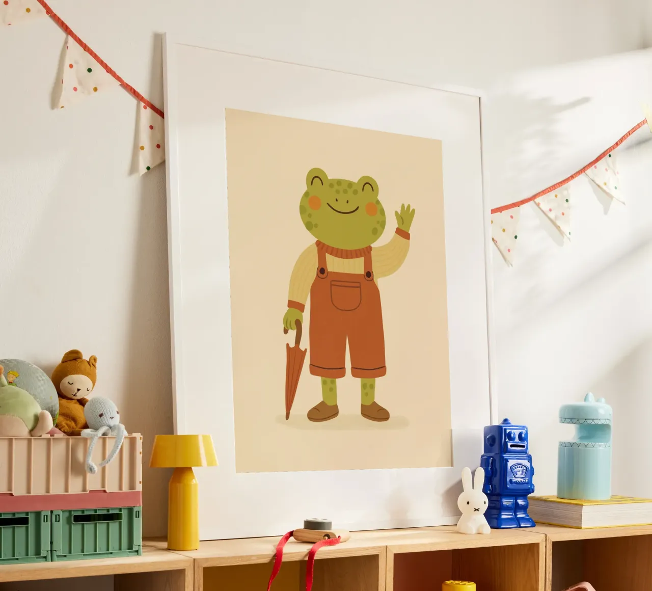 La rana poster con telaio in alluminio da kokoprint