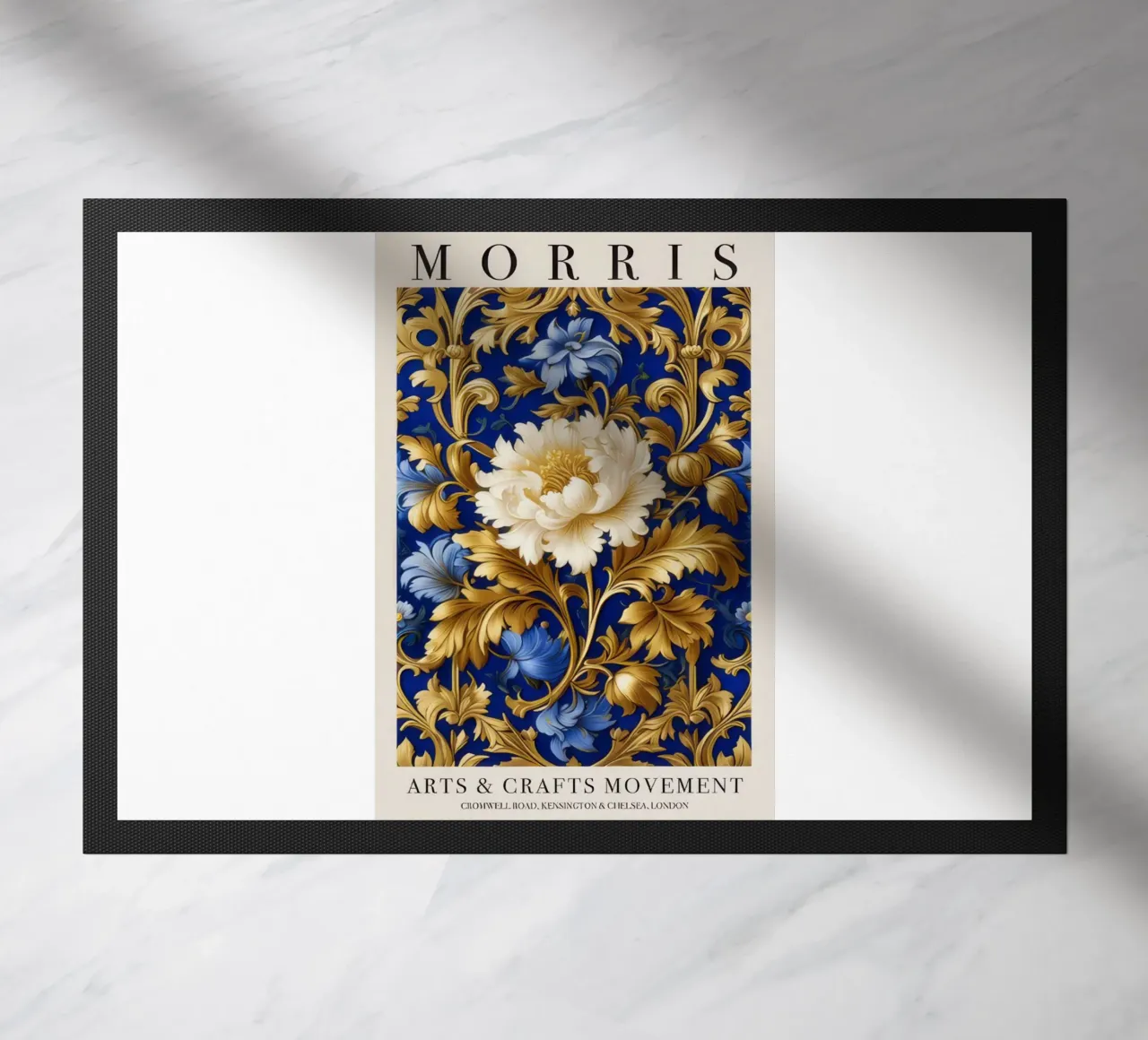motif complexe de fleurs et de vignes paillasson de Ropech Shop