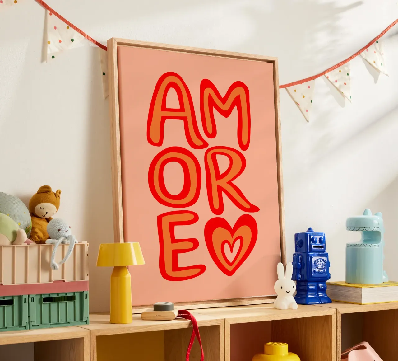 AMORE tela con Cornice a cassetta da dericktype