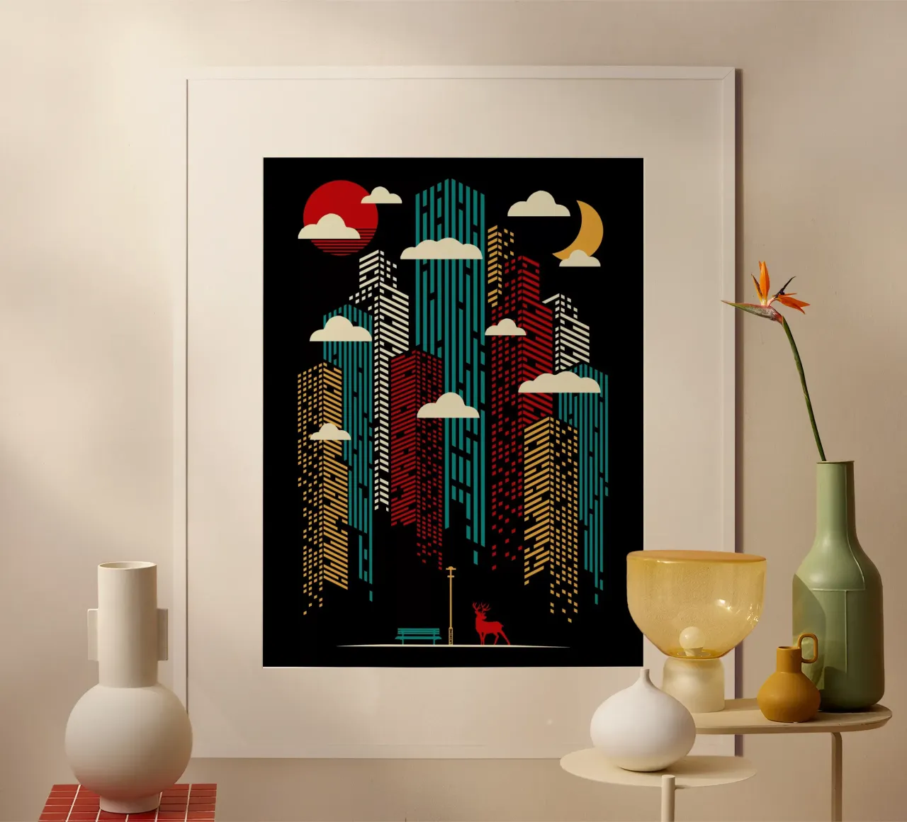 Moderno Urbano Retrò poster con telaio in alluminio da LM2KONE