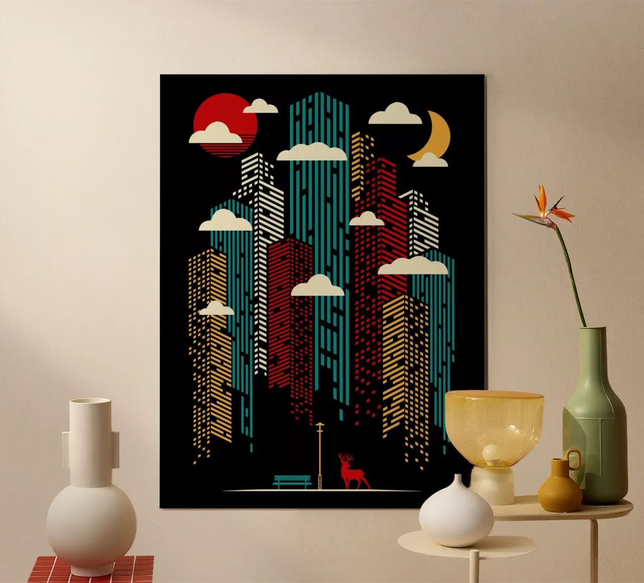 Moderno Urbano Retrò poster con telaio in alluminio da LM2KONE
