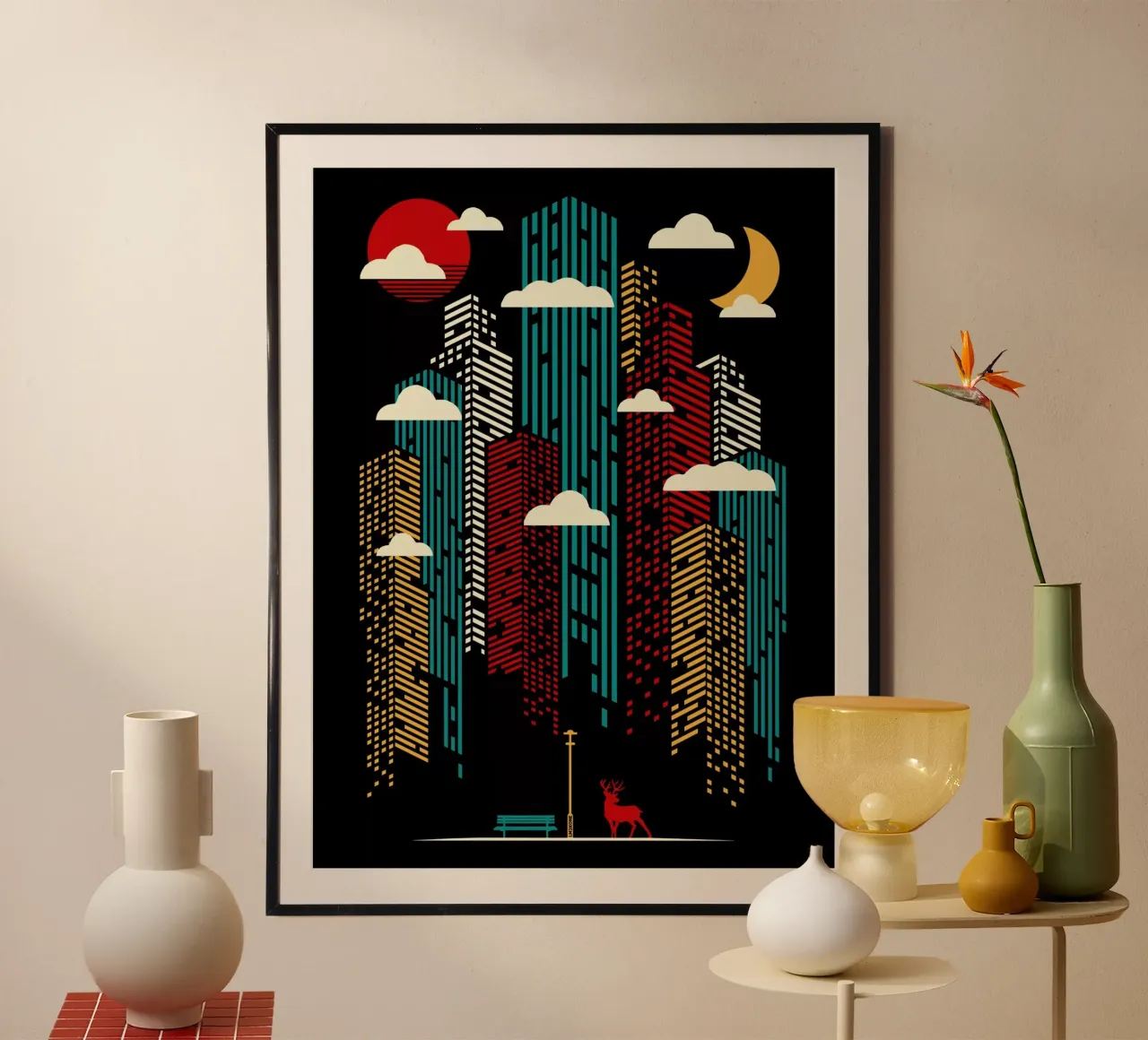 Moderno Urbano Retrò poster con telaio in alluminio da LM2KONE