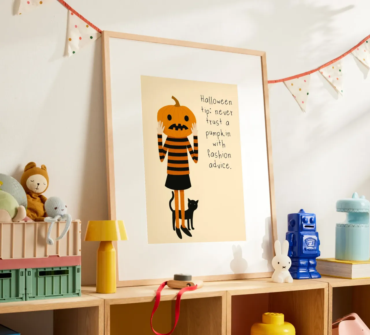 Divertente zucca Consigli di moda Poster di Halloween poster da vintagepod
