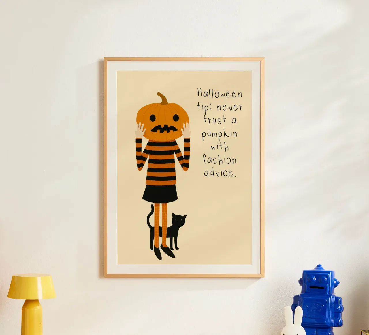 Divertente zucca Consigli di moda Poster di Halloween poster da vintagepod