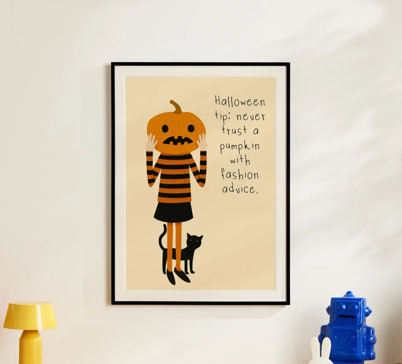 Divertente zucca Consigli di moda Poster di Halloween poster da vintagepod