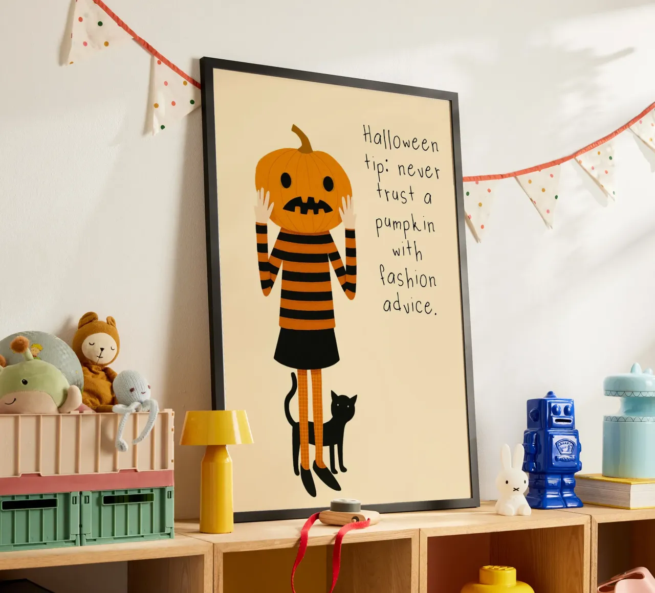 Divertente zucca Consigli di moda Poster di Halloween poster da vintagepod