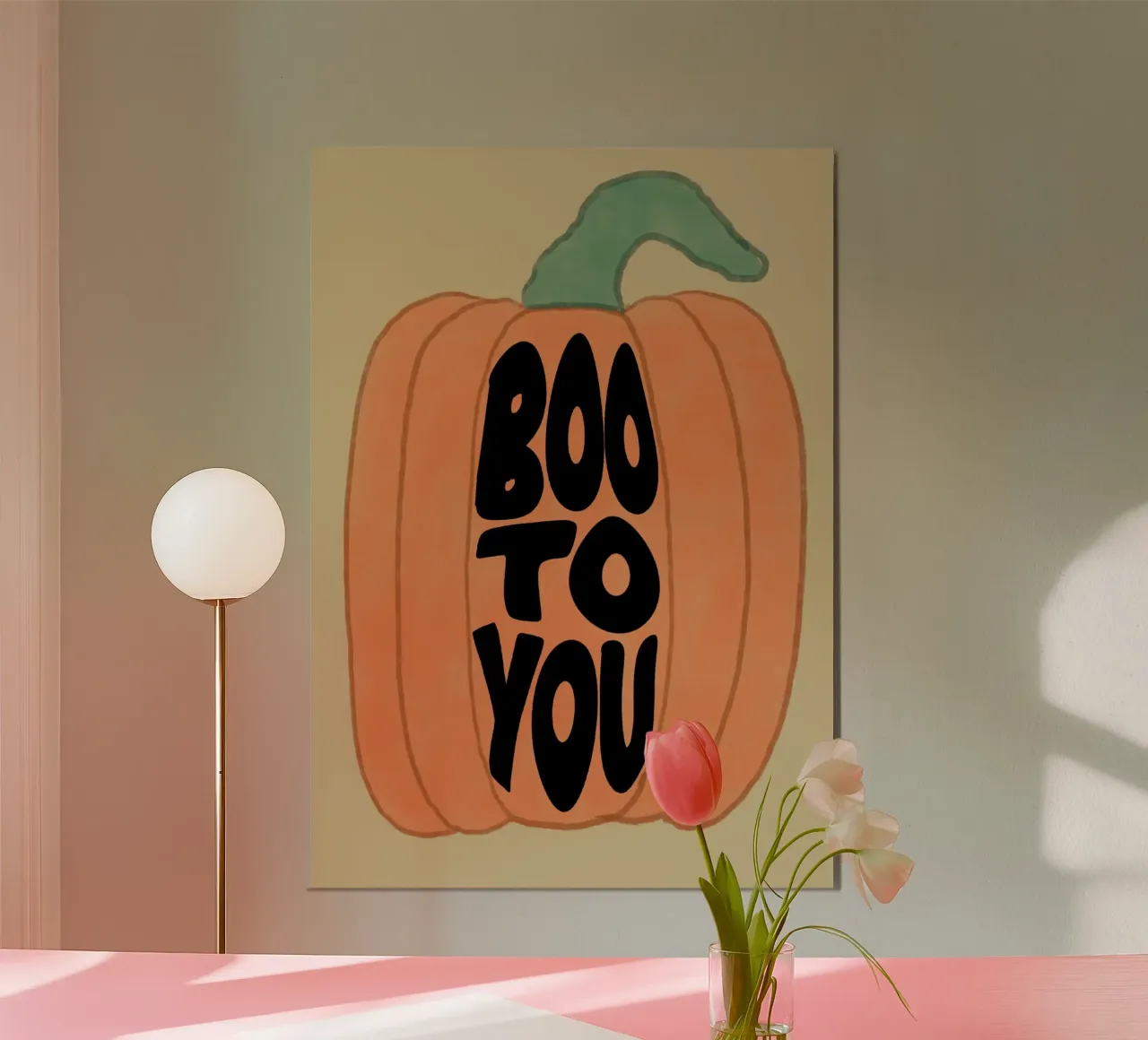 BOO TO YOU Zucca Groovy Poster di Halloween poster da vintagepod