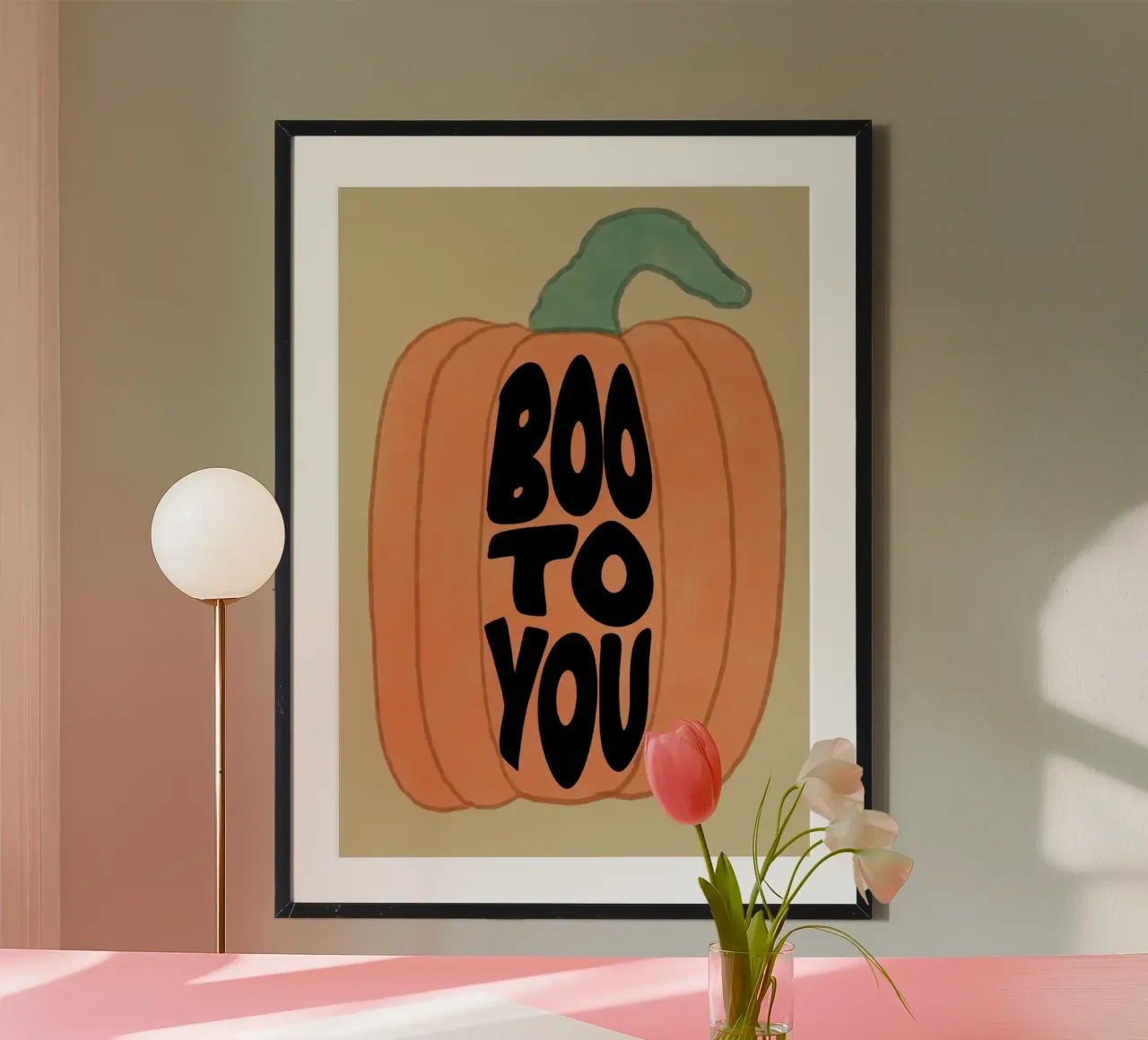 BOO TO YOU Zucca Groovy Poster di Halloween poster da vintagepod