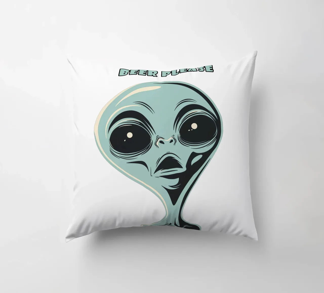 Birra per favore Alien cuscino da Autofocus