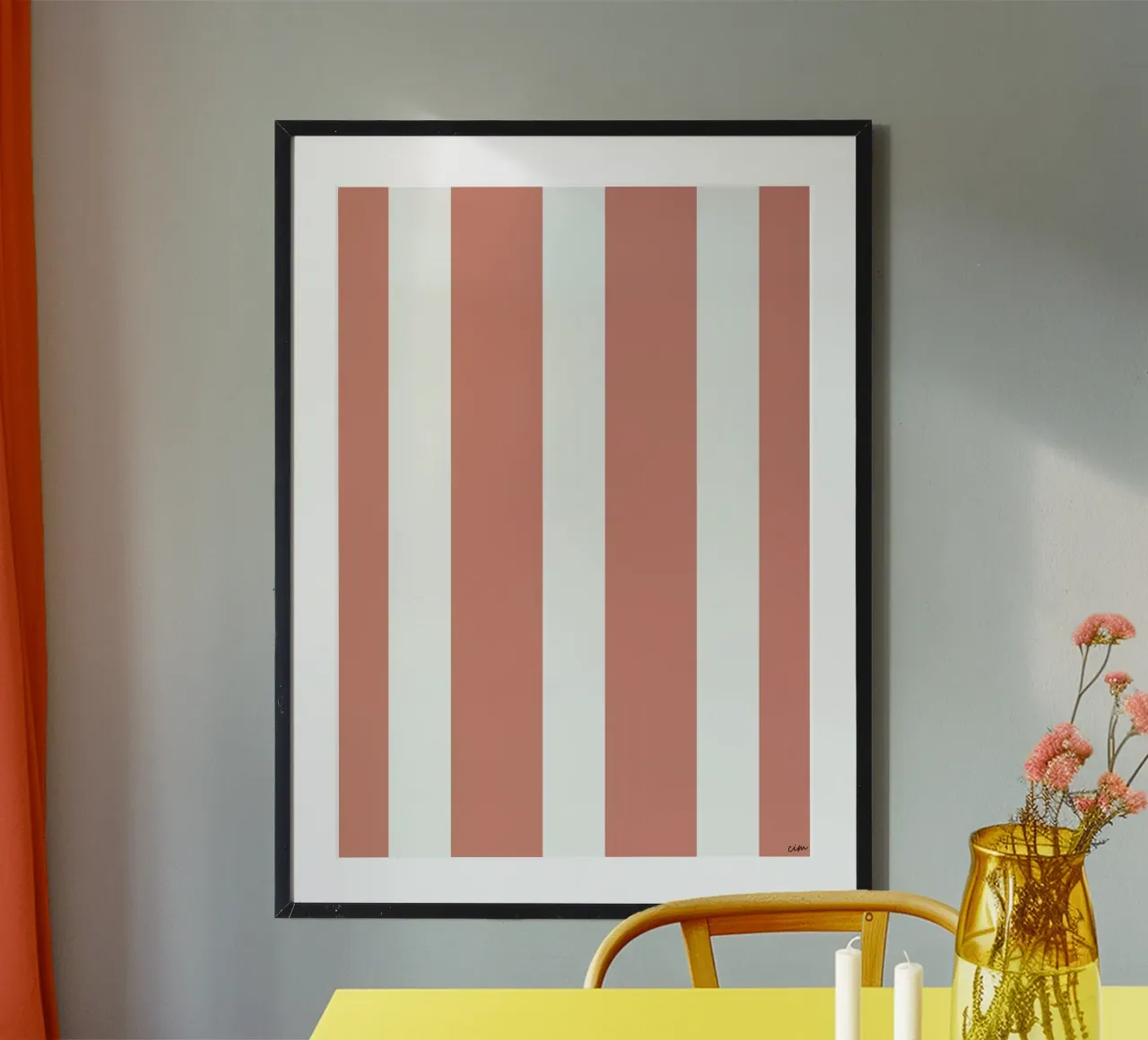 Terra de Caroline poster con telaio in alluminio da cim_art