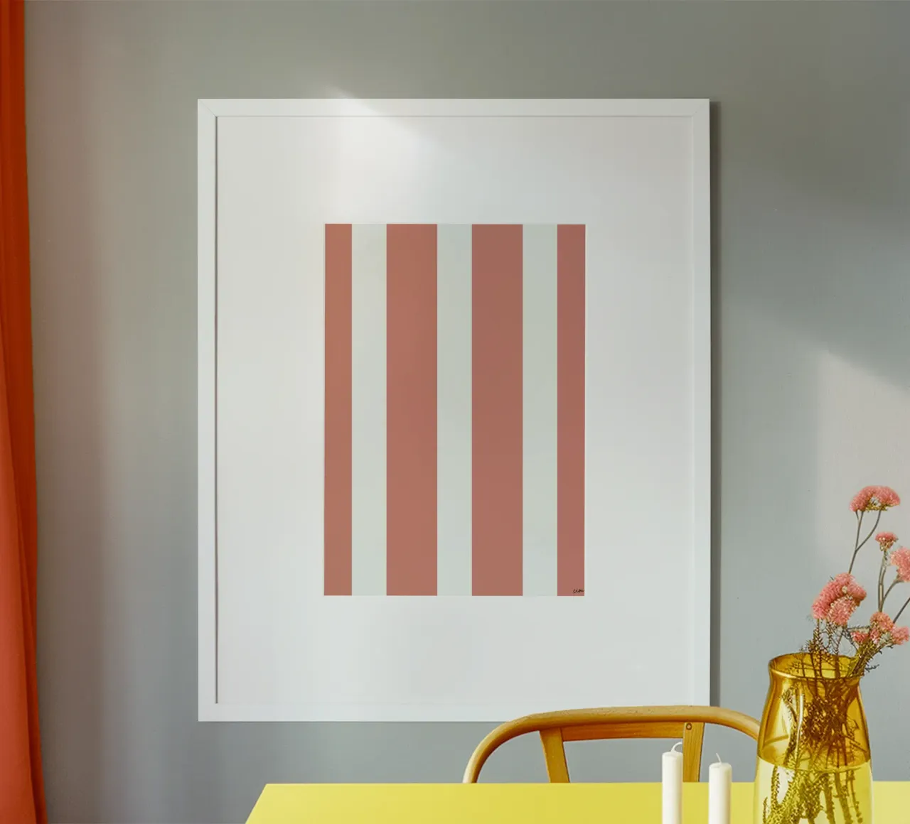 Terra de Caroline poster con telaio in alluminio da cim_art