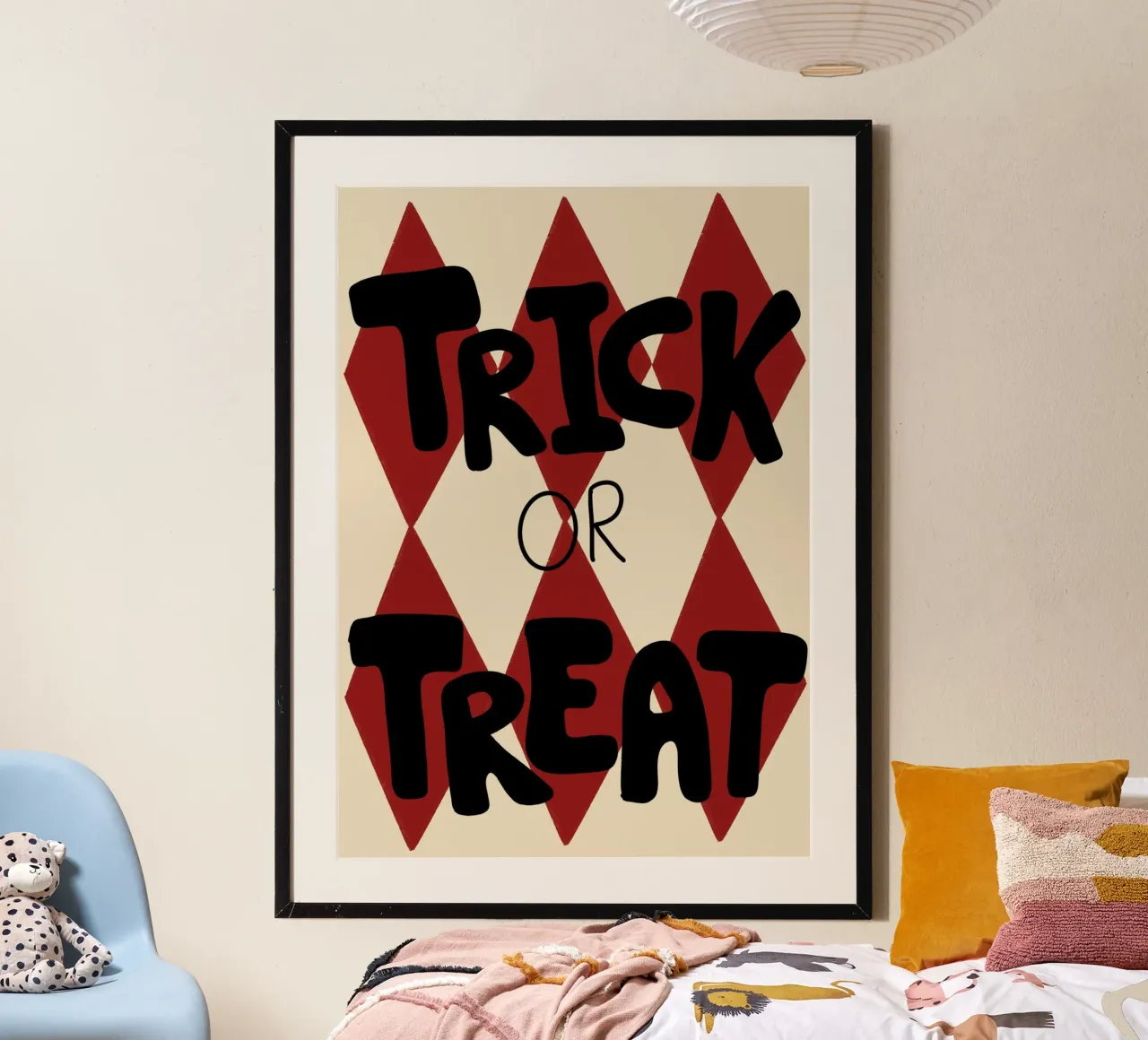 TRICK OR TREAT Arlecchino Retro Halloween poster da vintagepod