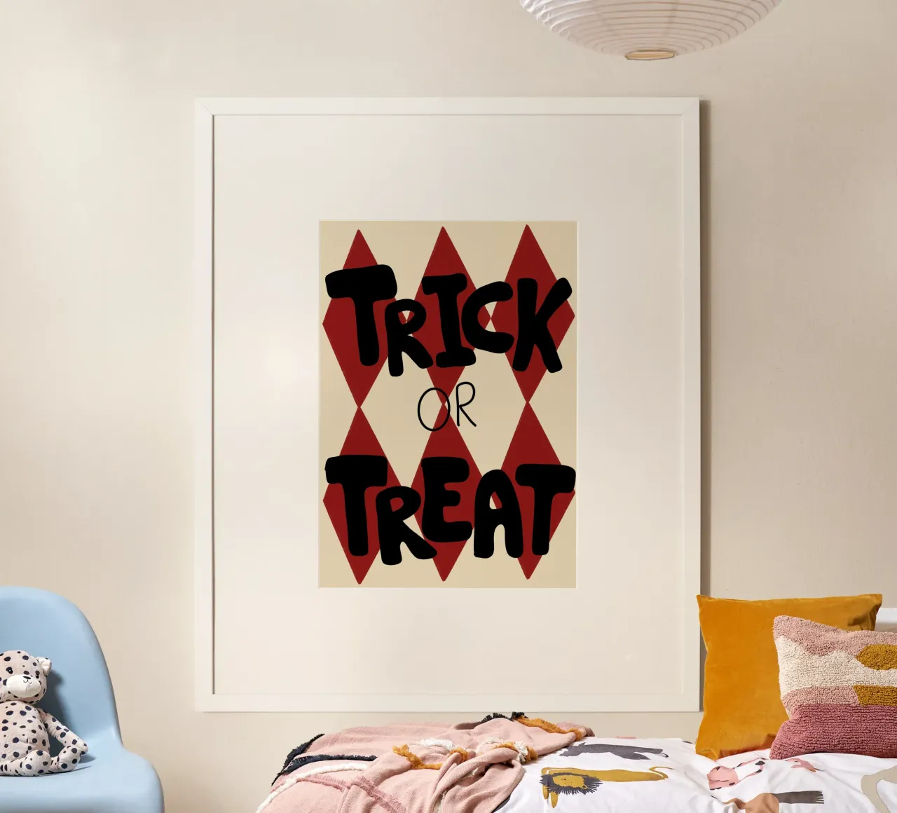 TRICK OR TREAT Arlecchino Retro Halloween poster da vintagepod