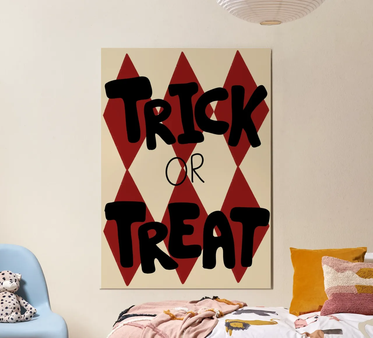 TRICK OR TREAT Arlecchino Retro Halloween poster da vintagepod