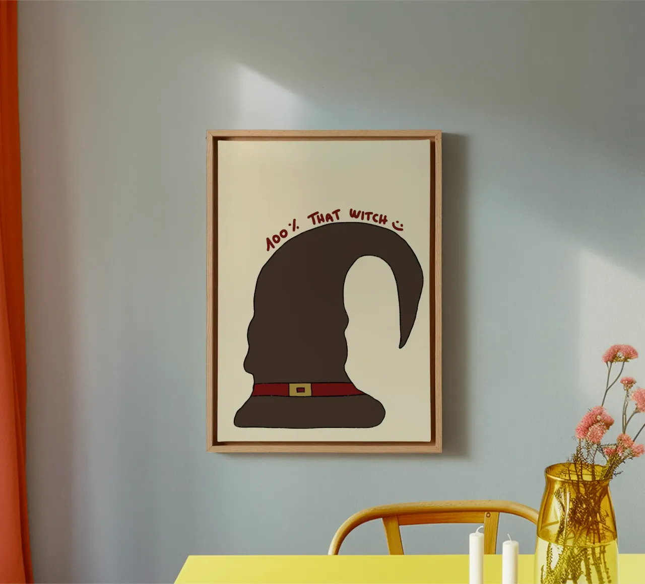 100% Die Heks Grappige Retro Poster canvas met Baklijst van vintagepod