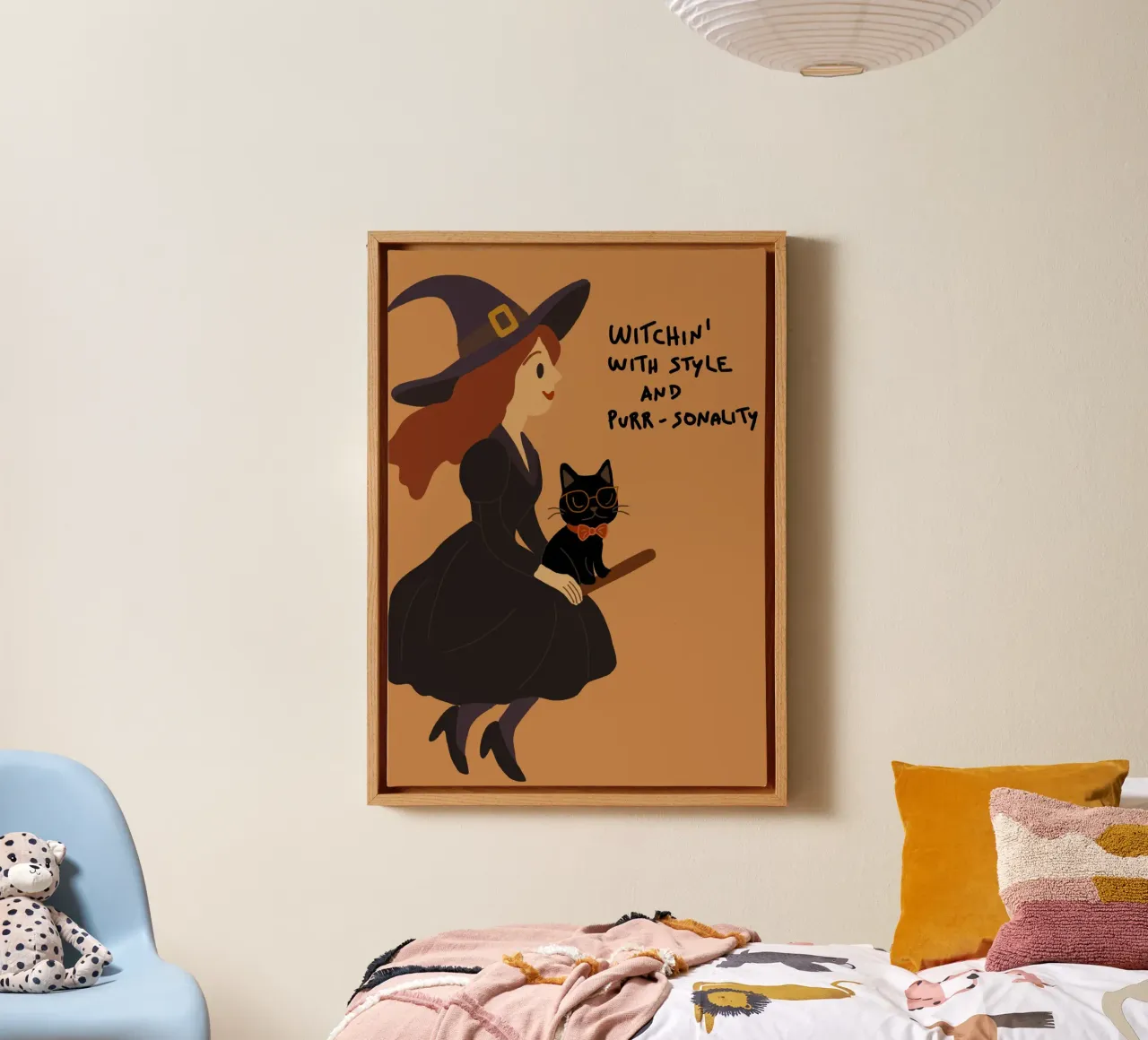 Streghe con stile e fusa tela con Cornice a cassetta da vintagepod