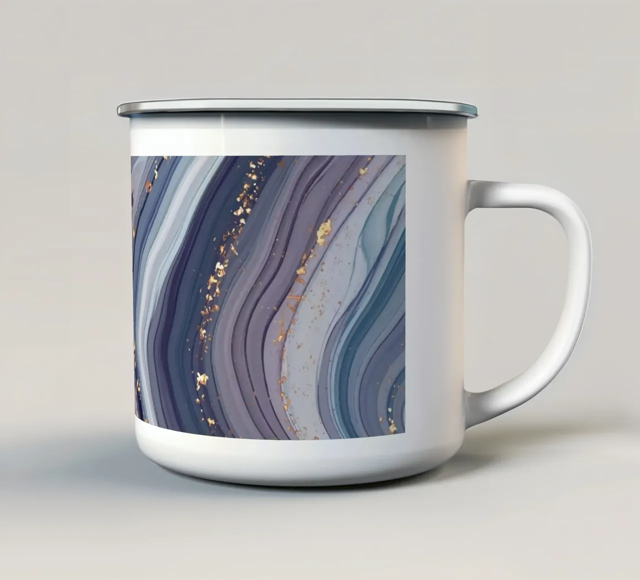Wavy Abstract tazza in smalto da Vivi Nicolin