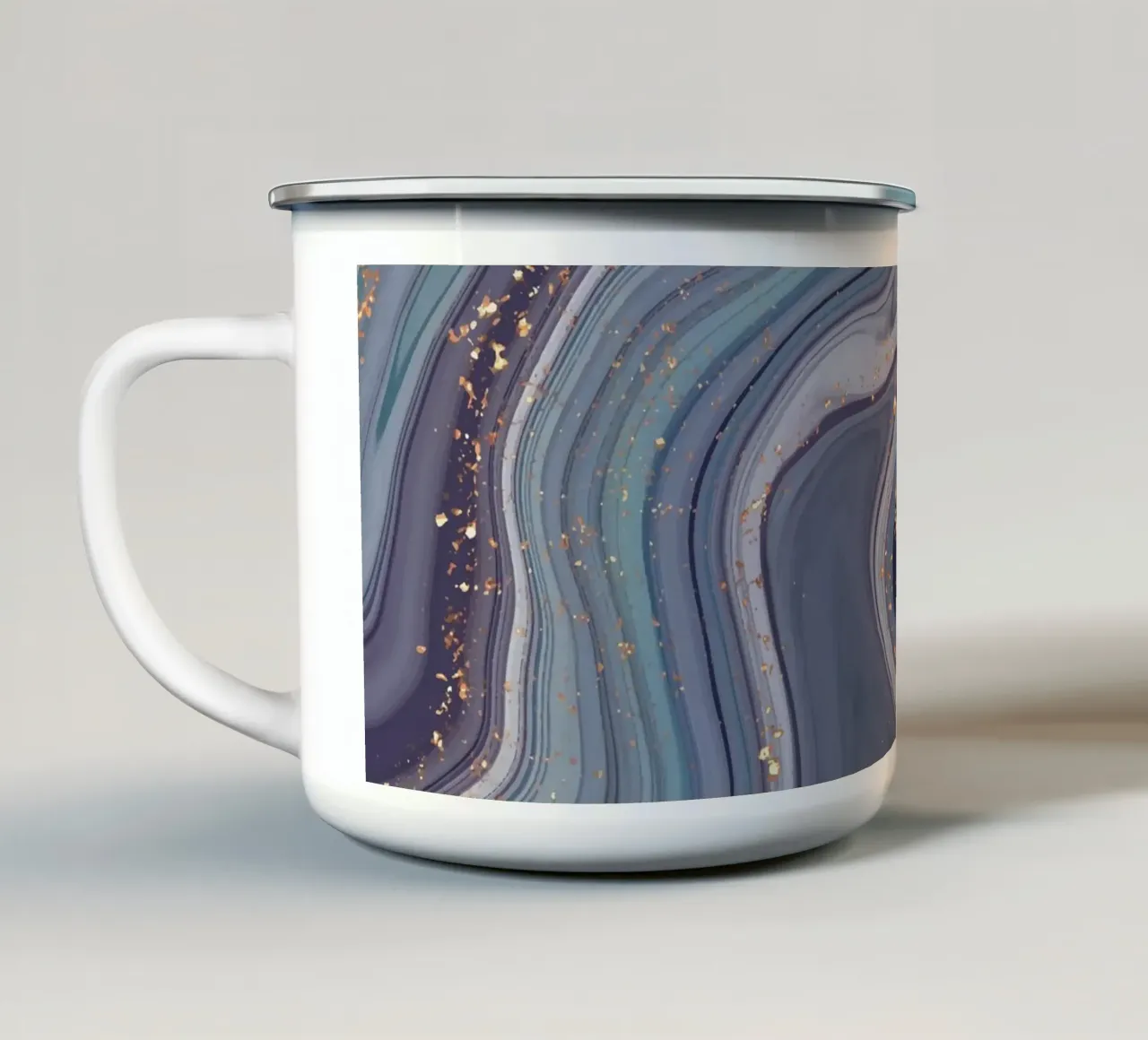 Wavy Abstract tazza in smalto da Vivi Nicolin