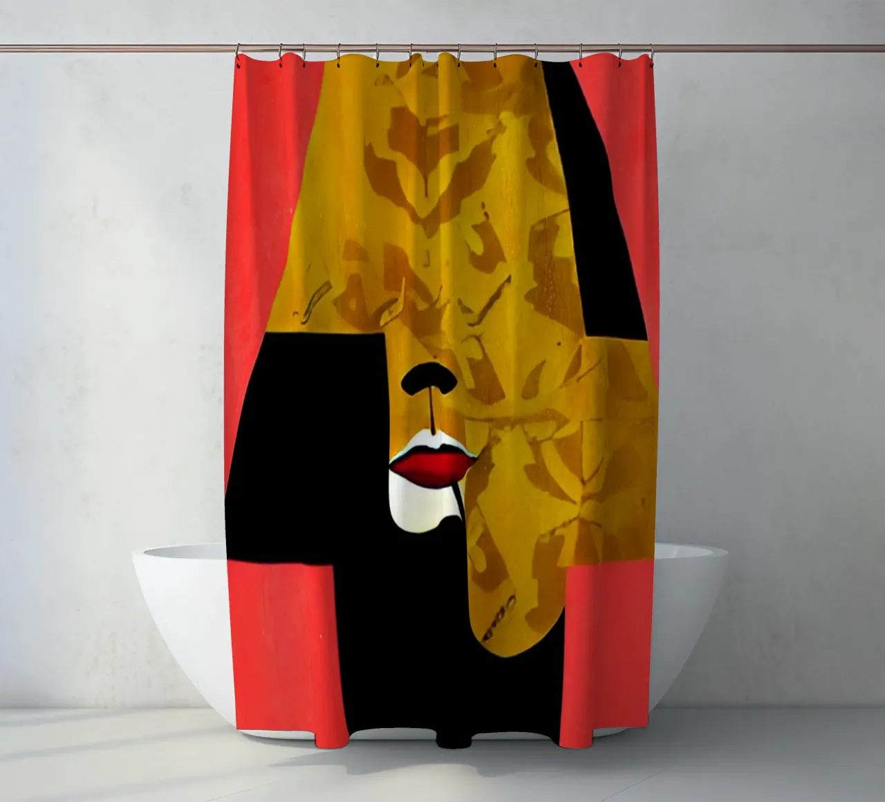 Portrait No.2 shower curtain by Bo Anderson