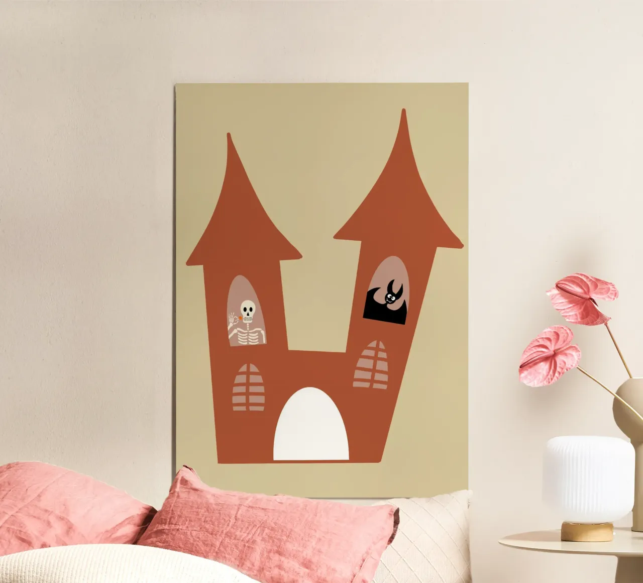 Casa stregata Halloween Arte moderna del castello poster da vintagepod