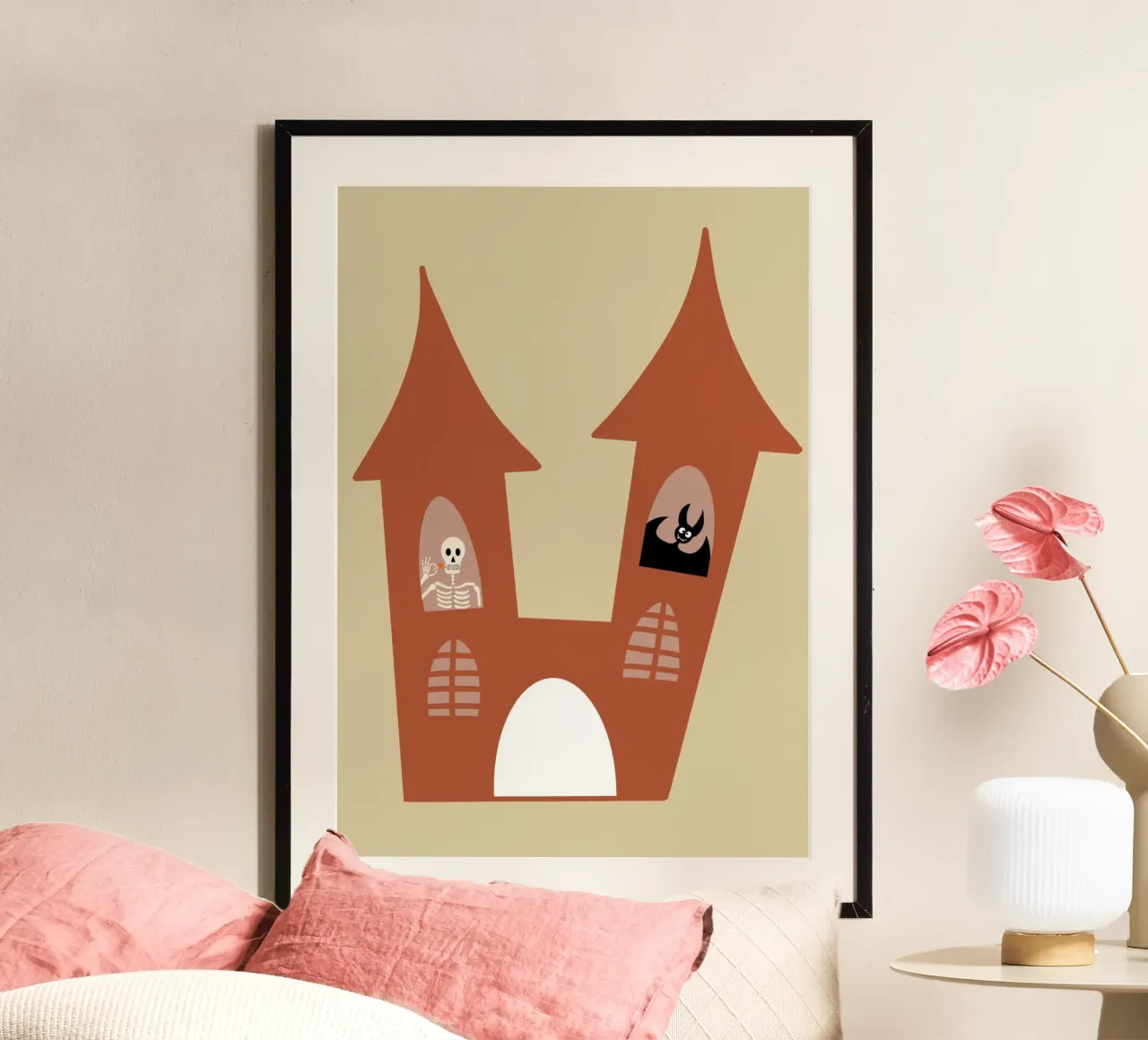 Casa stregata Halloween Arte moderna del castello poster da vintagepod