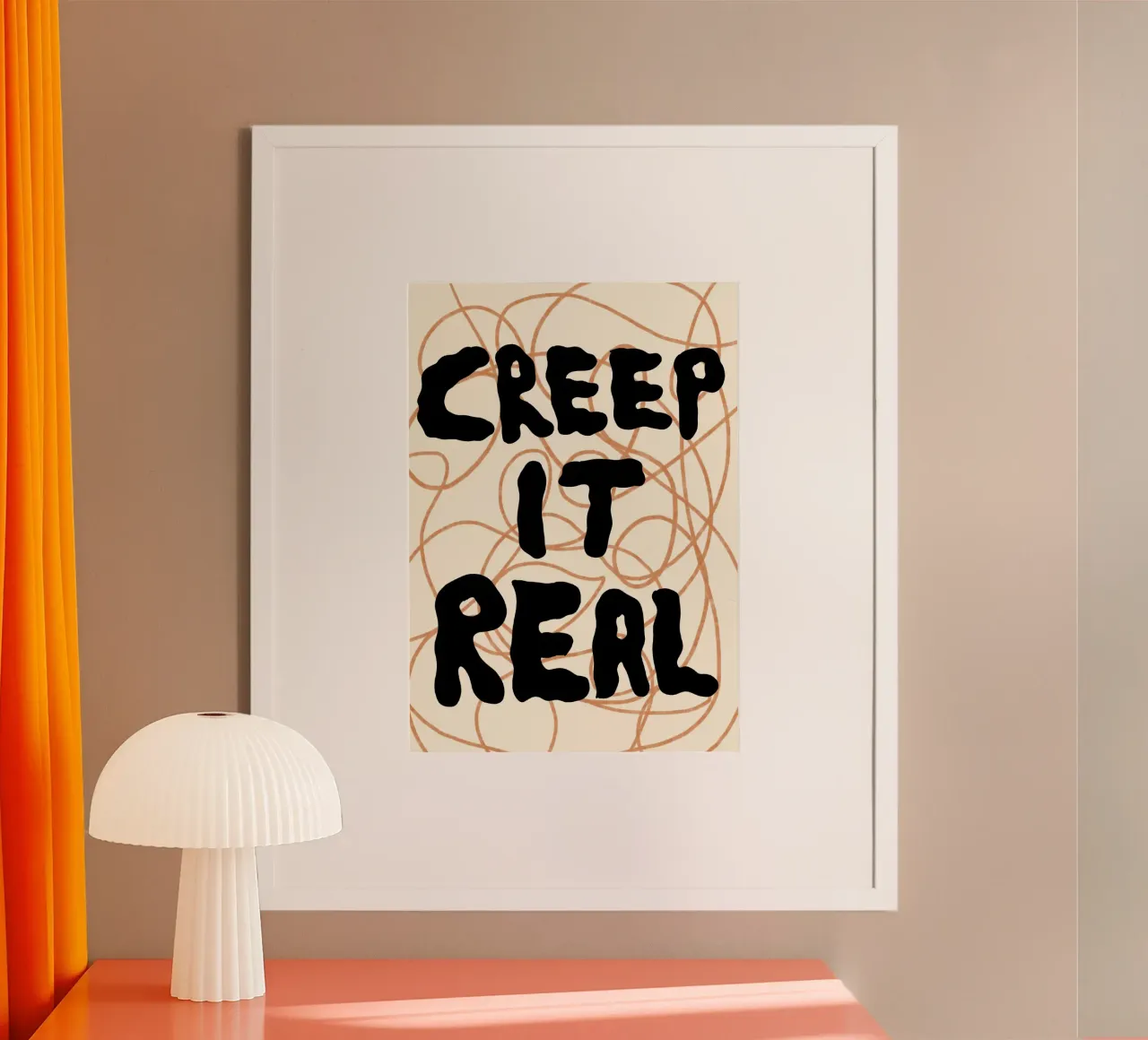 Stampa artistica di Halloween "Creep It Real" - Fun Decor poster da vintagepod