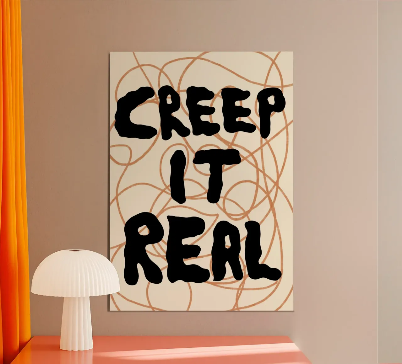 Stampa artistica di Halloween "Creep It Real" - Fun Decor poster da vintagepod