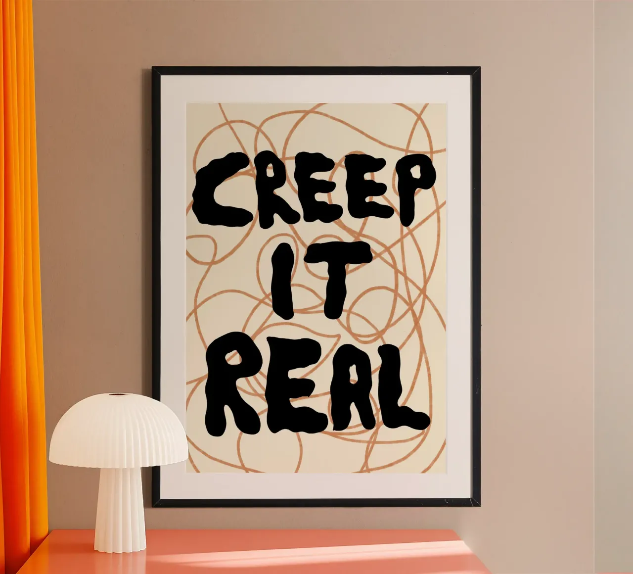 Stampa artistica di Halloween "Creep It Real" - Fun Decor poster da vintagepod