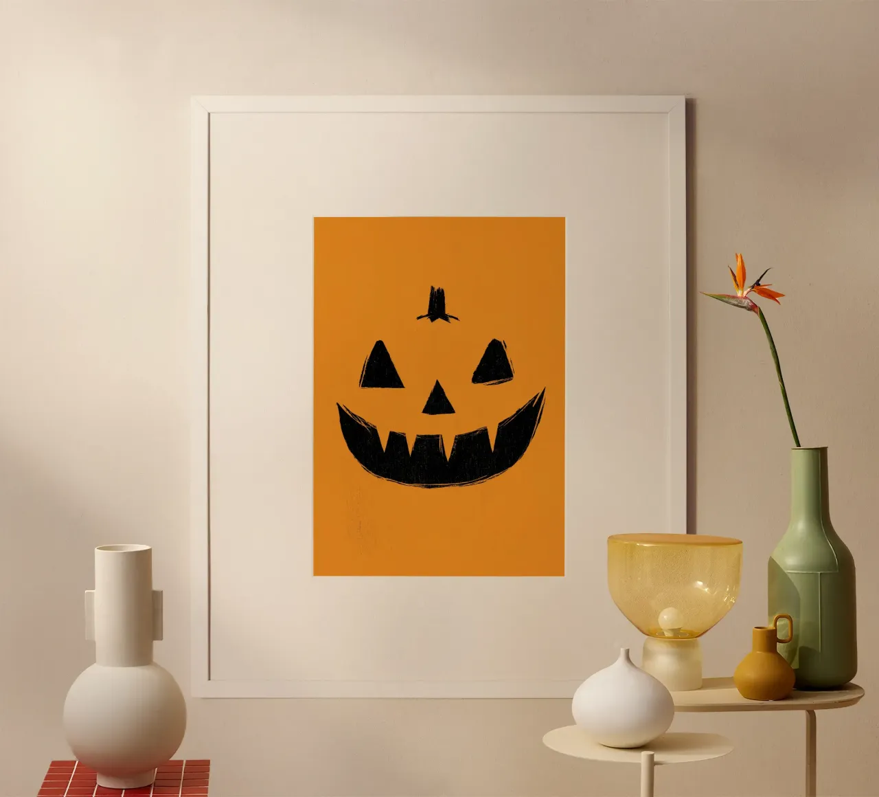 Rustikale Jack-o'-Lantern Druck - Halloween Kunst Poster von vintagepod