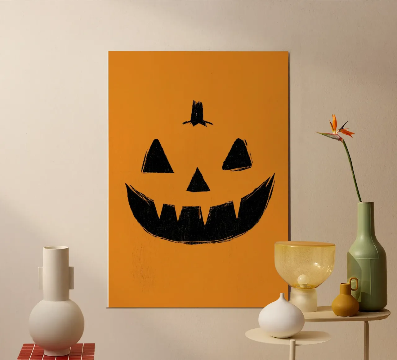 Rustikale Jack-o'-Lantern Druck - Halloween Kunst Poster von vintagepod
