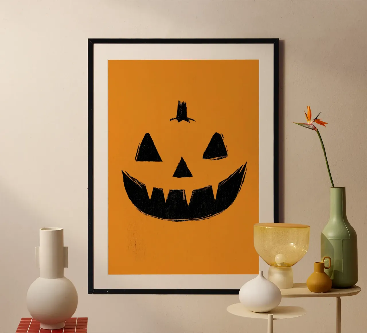 Rustikale Jack-o'-Lantern Druck - Halloween Kunst Poster von vintagepod