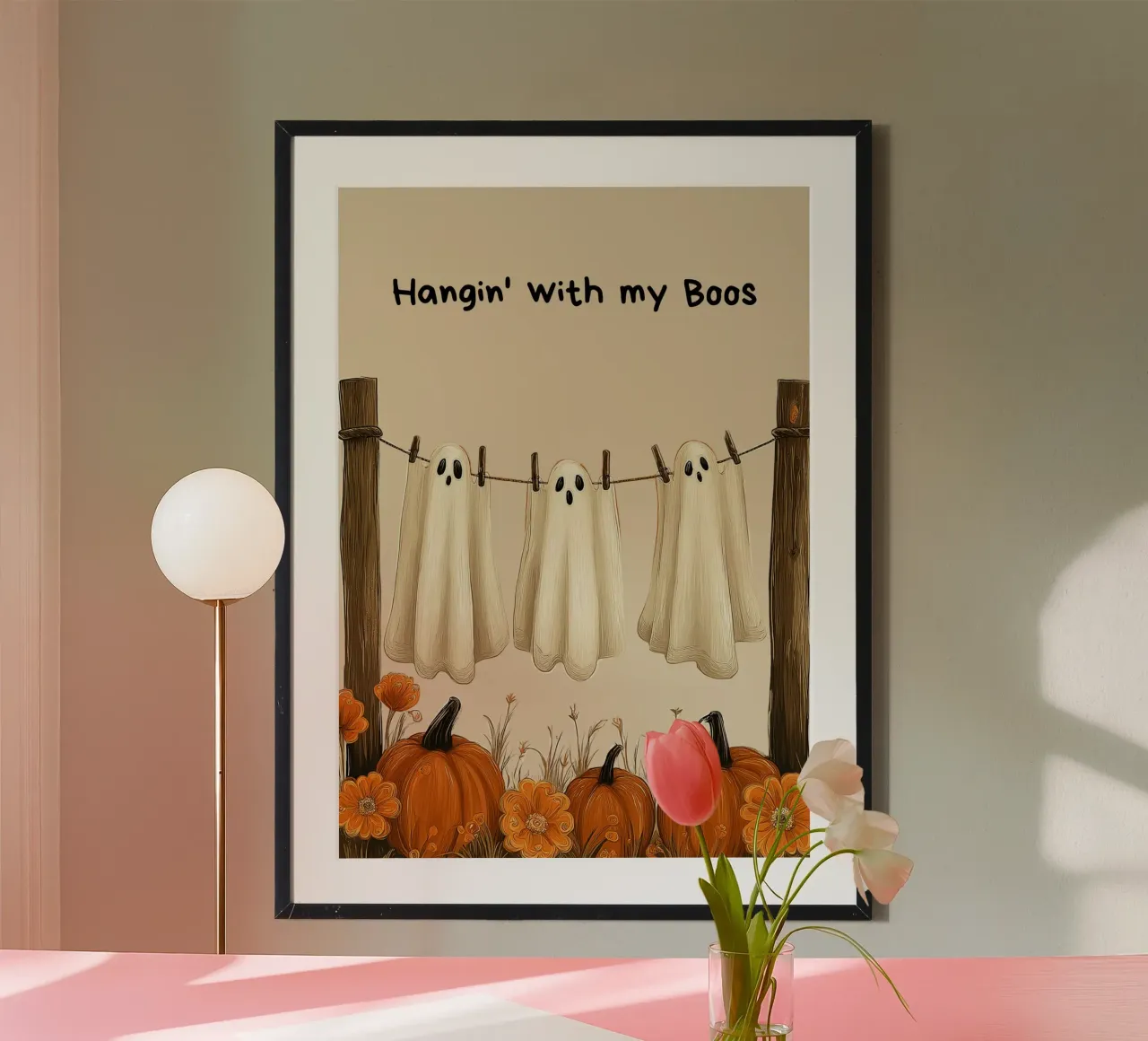 "Stampa d'arte di Halloween "Hangin' with my Boos poster da vintagepod