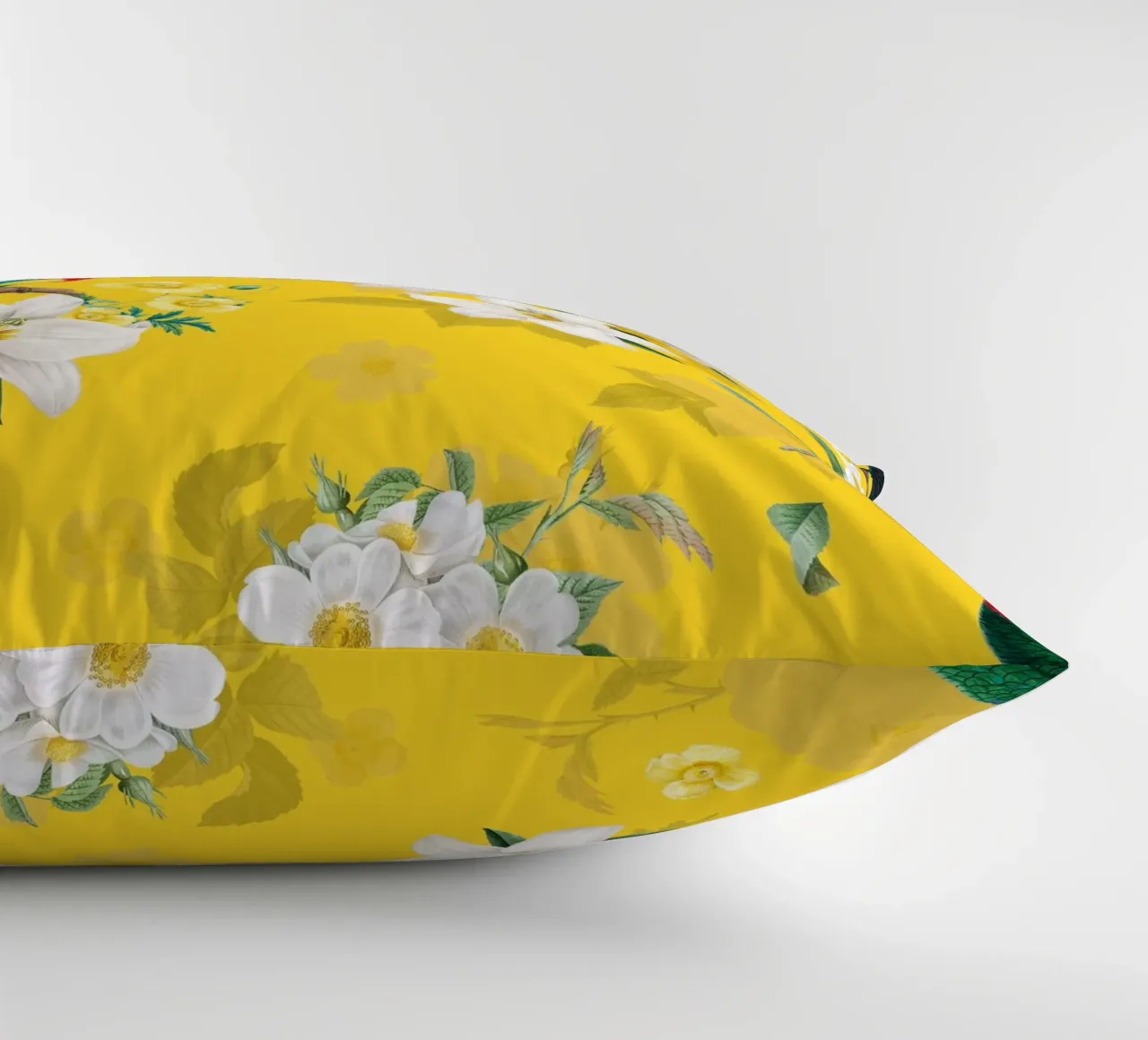 Floral Parrot's Garden Jaune coussin de FabiWes