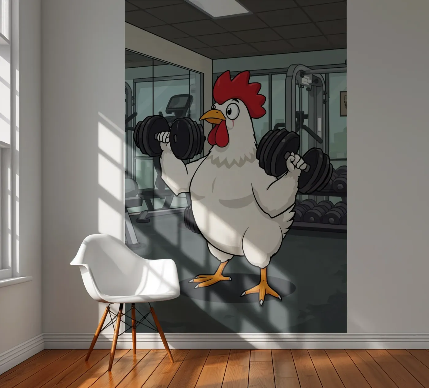 Eggcercise fotobehang van DesignDoodle