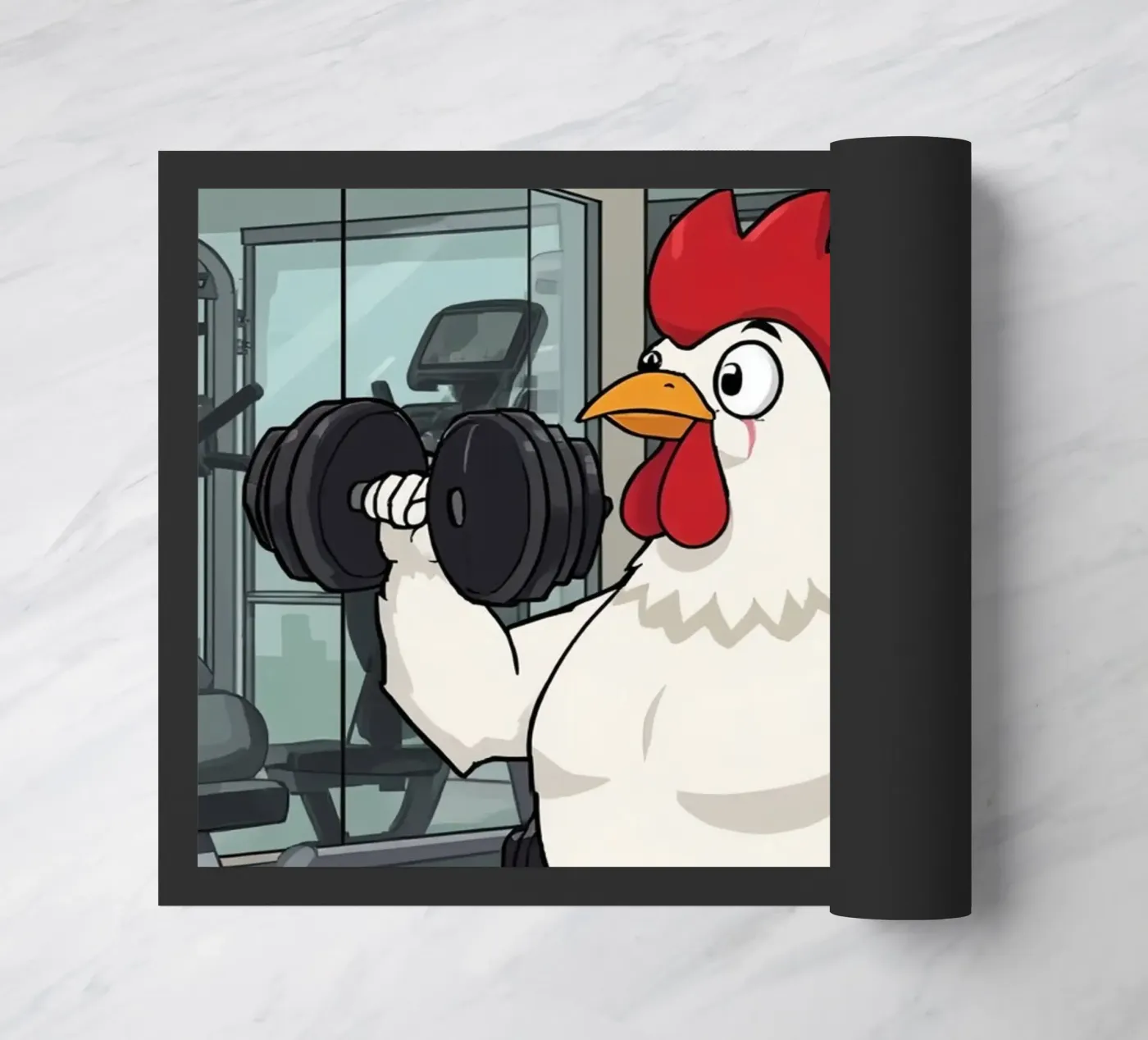 Eggcercise doormat by DesignDoodle