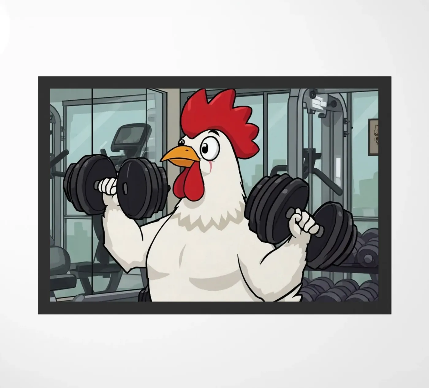 Eggcercise doormat by DesignDoodle