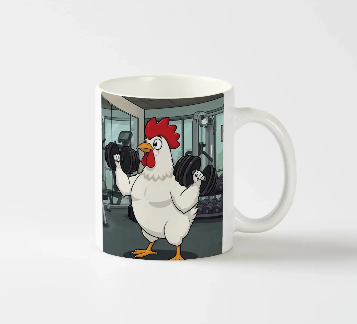 Eggcercise ceramic mug by DesignDoodle