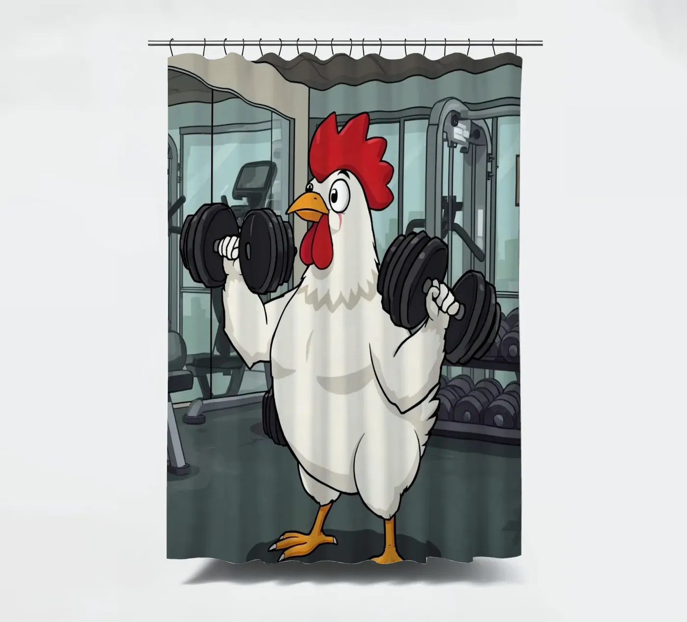 Eggcercise Duschvorhang von DesignDoodle