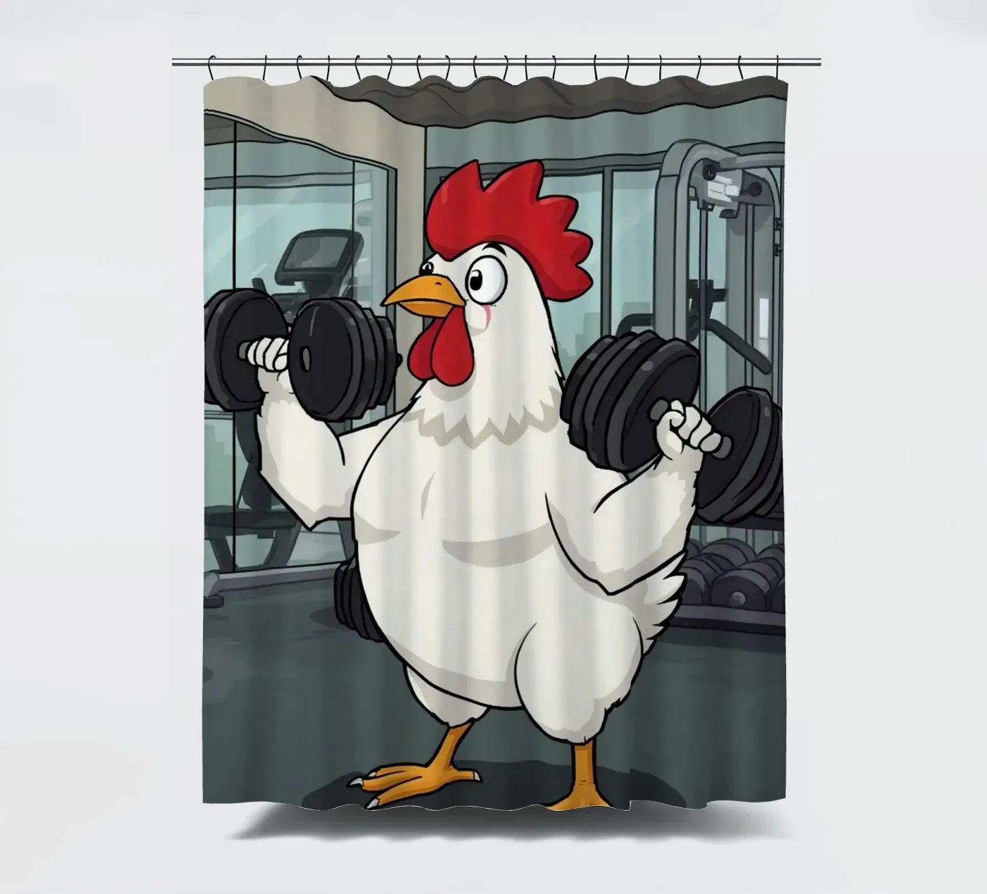 Eggcercise Duschvorhang von DesignDoodle
