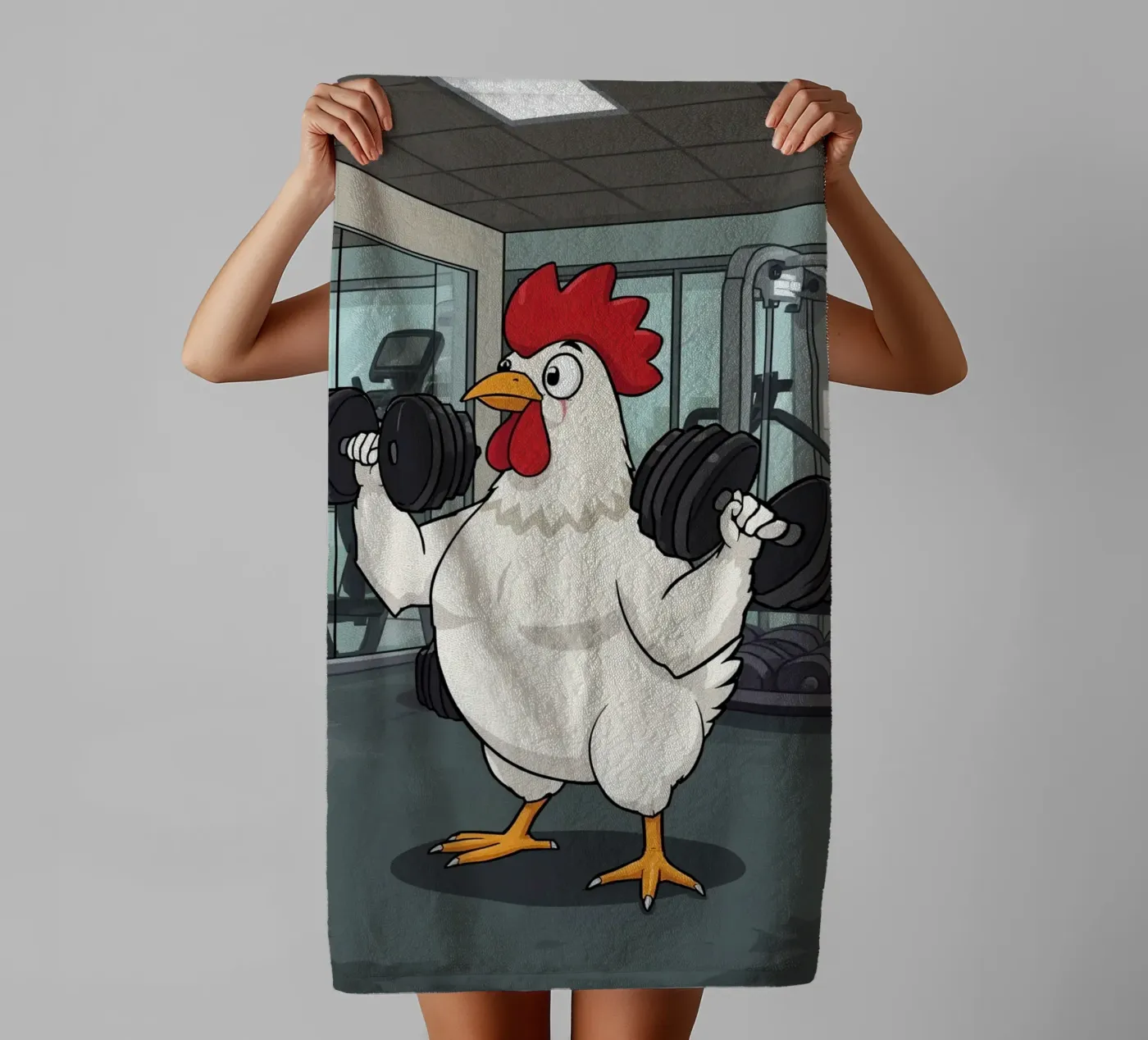 Eggcercise towel by DesignDoodle