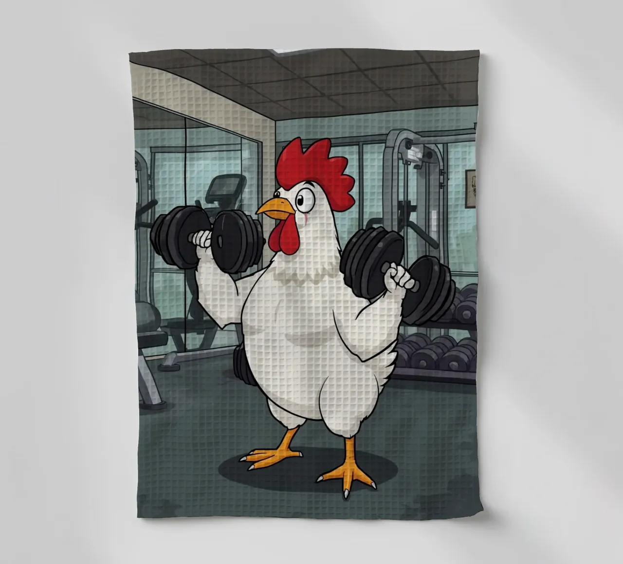 Eggcercise tea towel by DesignDoodle