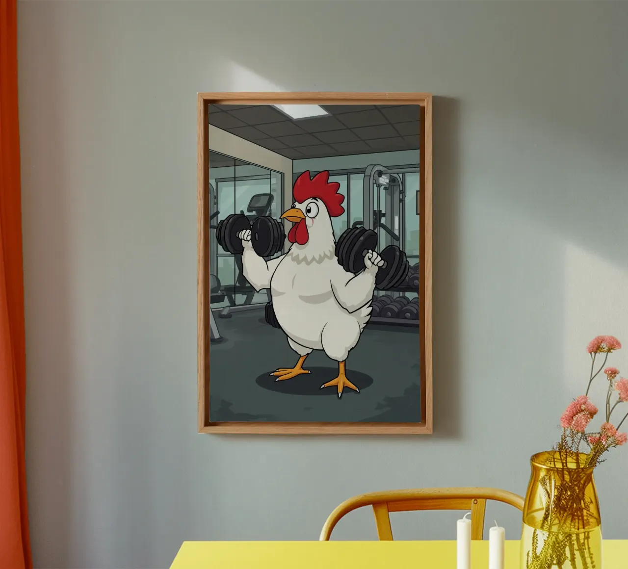 Eggcercise tela con Cornice a cassetta da DesignDoodle