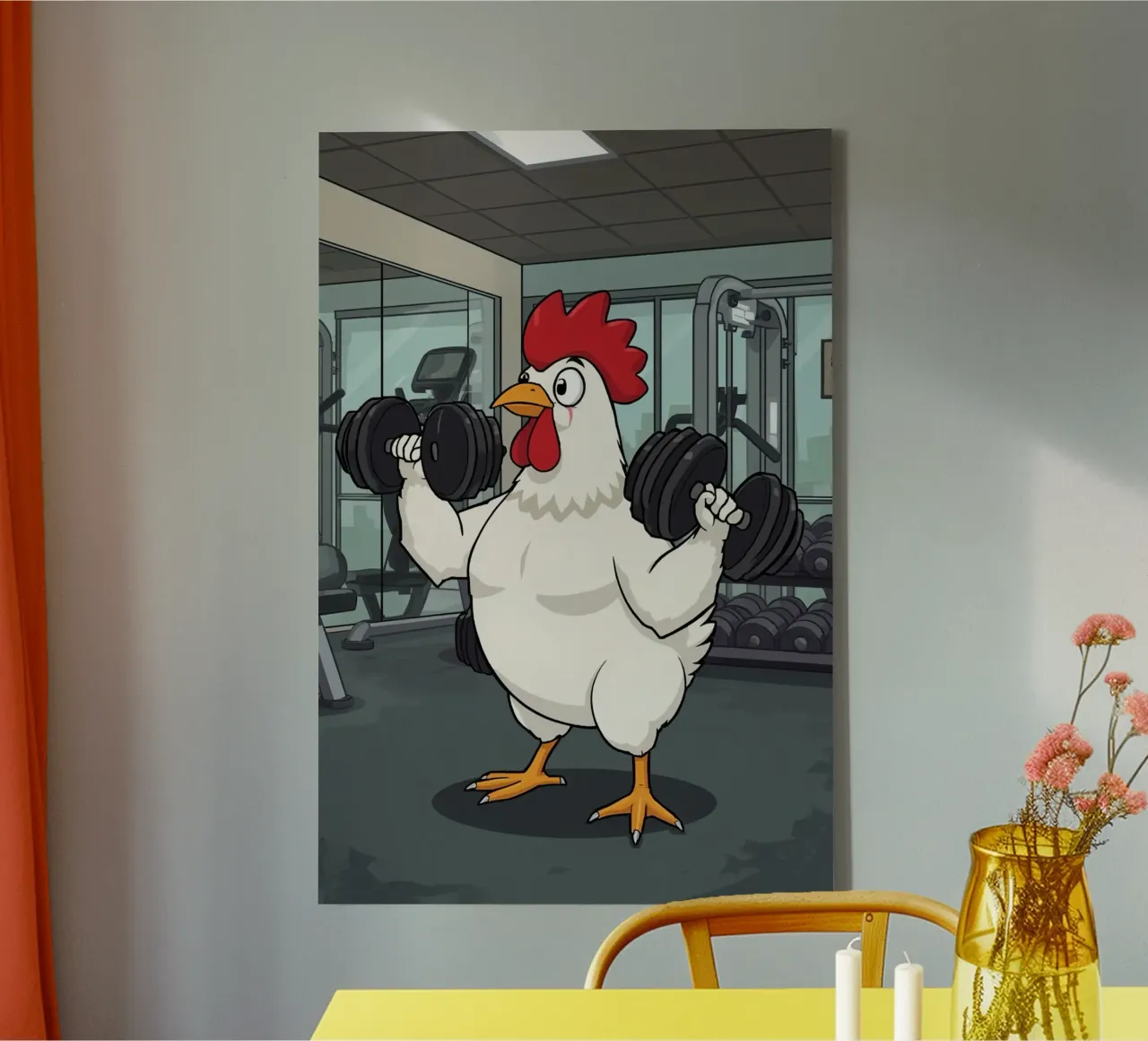 Eggcercise tela con Cornice a cassetta da DesignDoodle