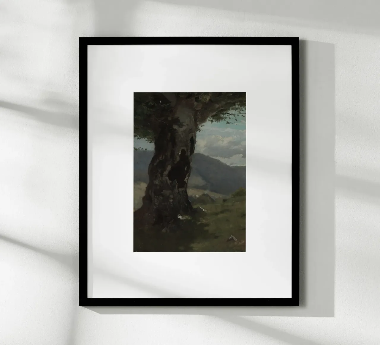 Rustic Hollow Tree & Moody Landscape Art hahnemühle by vintagepod