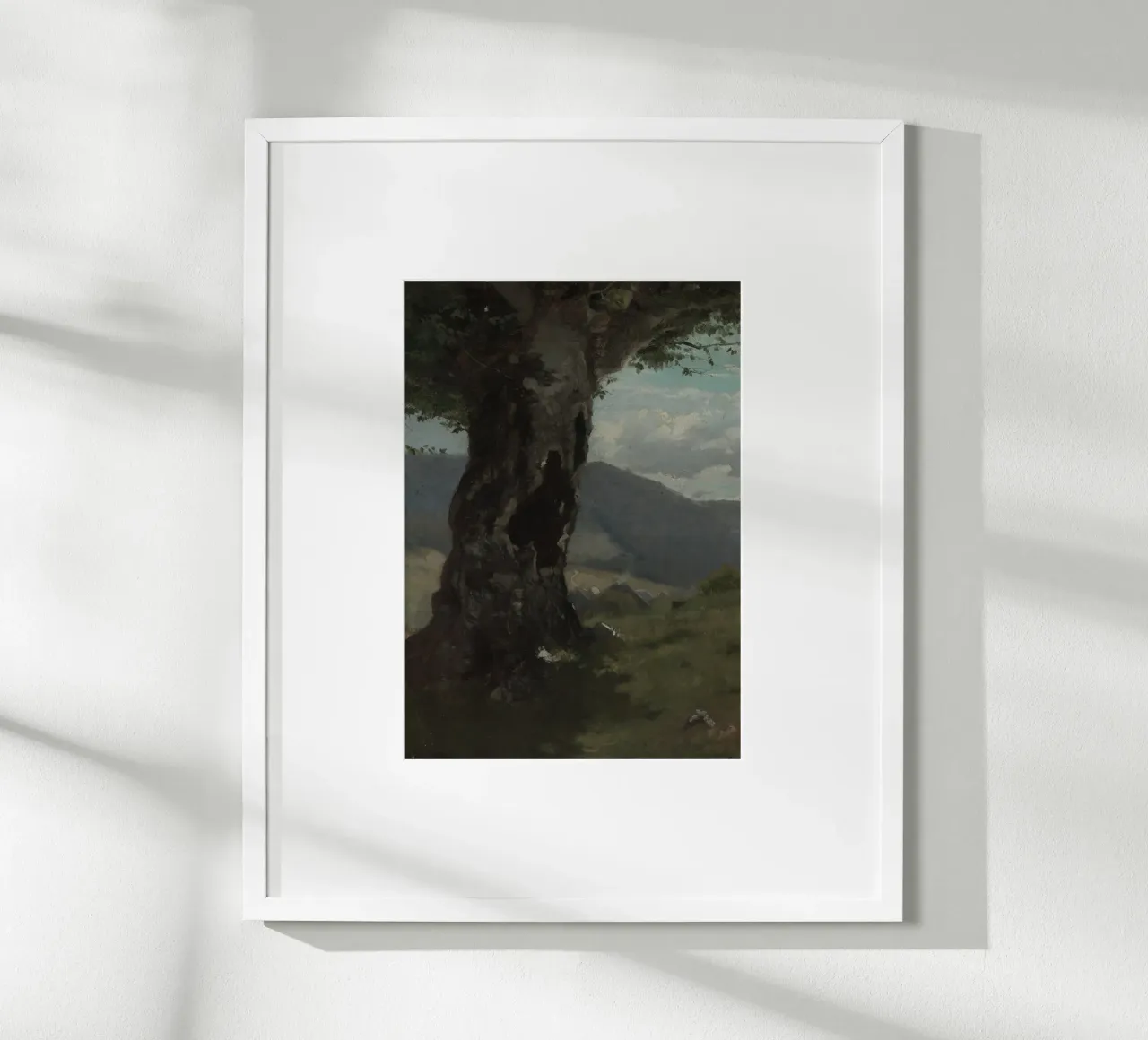 Rustic Hollow Tree & Moody Landscape Art hahnemühle by vintagepod