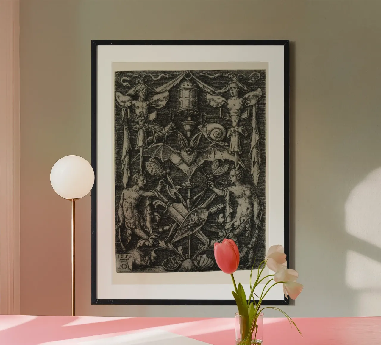Incisione vintage di pipistrelli e demoni - Stampa d'arte gotica poster da vintagepod